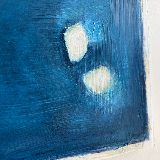 Navy Abstract on Paper