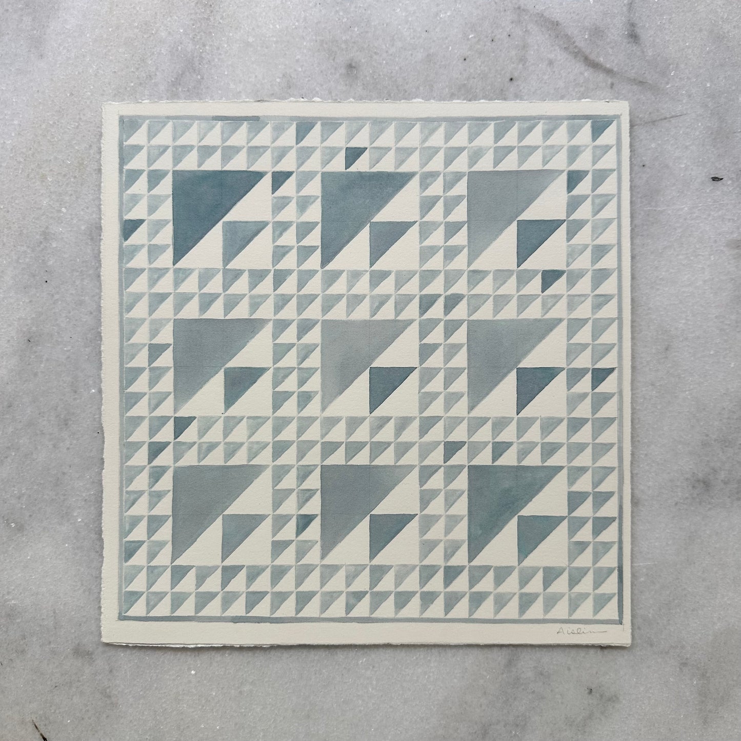Small Blue and White Quilt