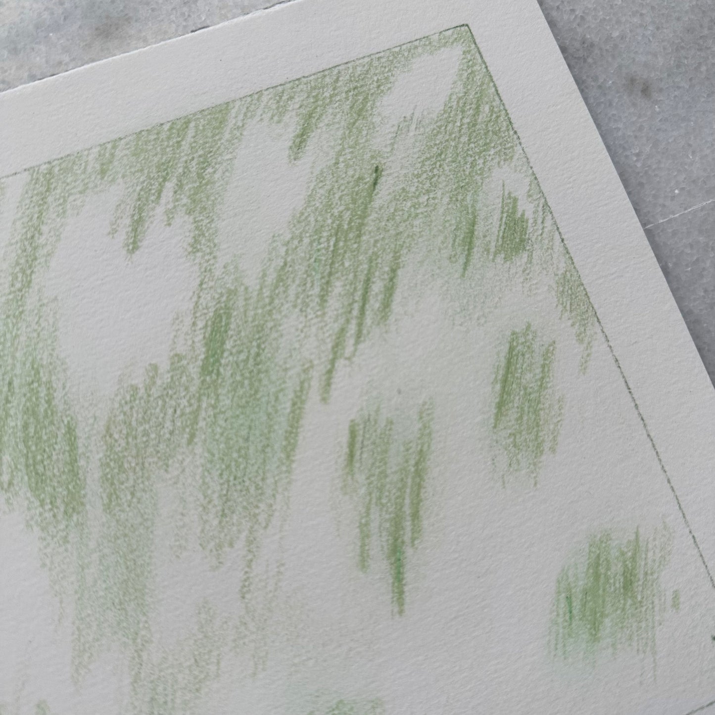 Green & White Abstract