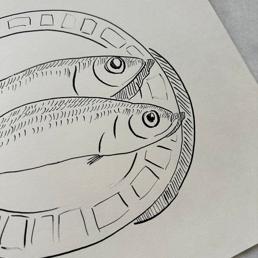 India Ink Plated Fish