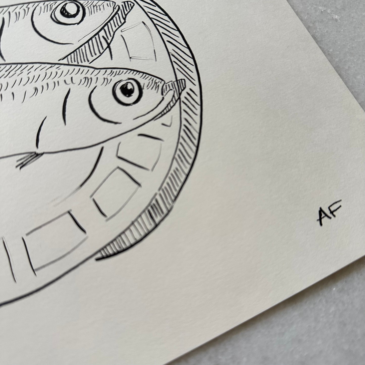 India Ink Plated Fish