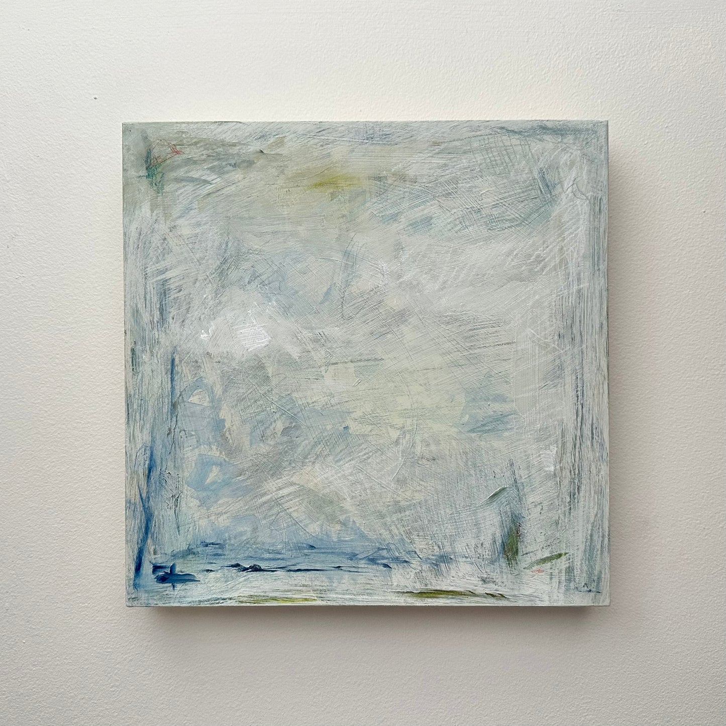 White Abstract on Board