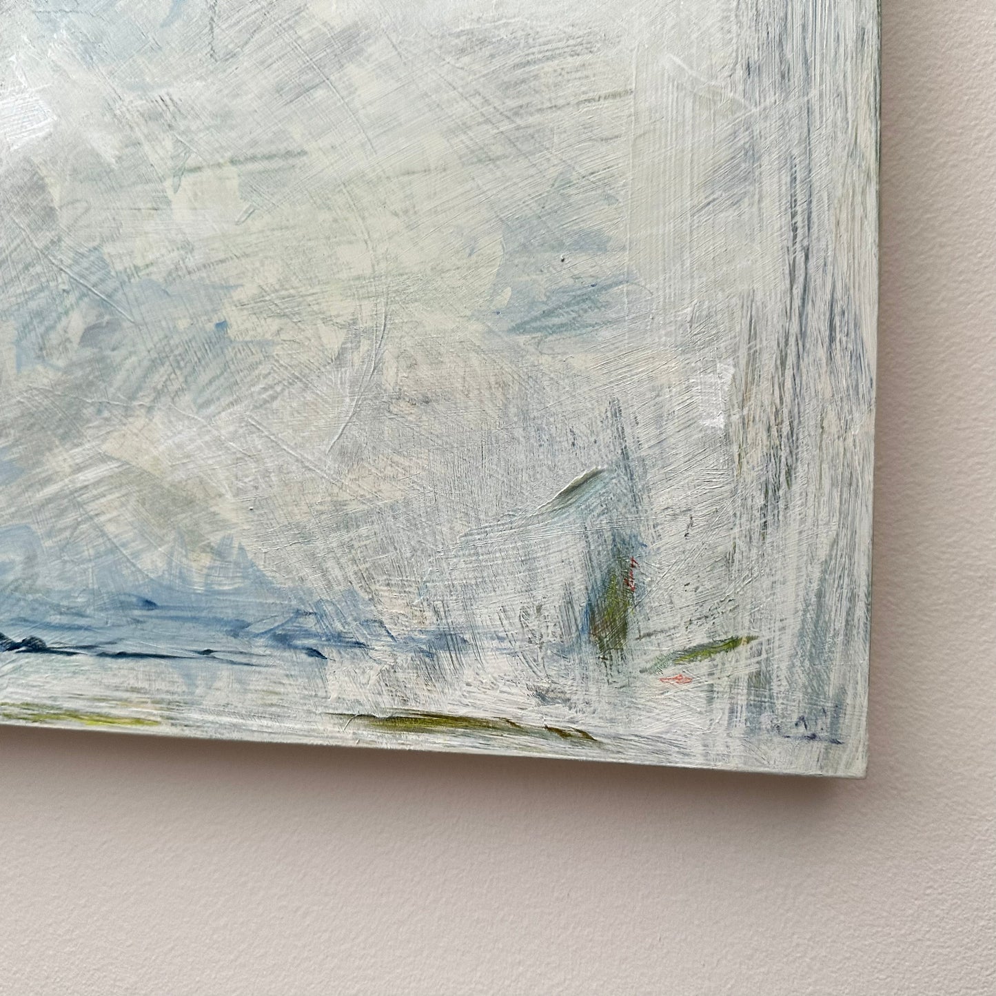 White Abstract on Board