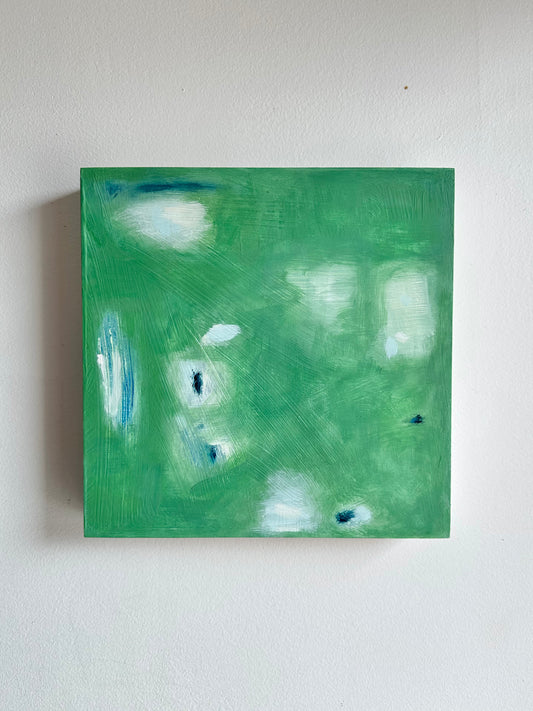 Green Abstract on Board