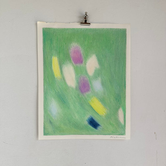 Green Abstract on Paper
