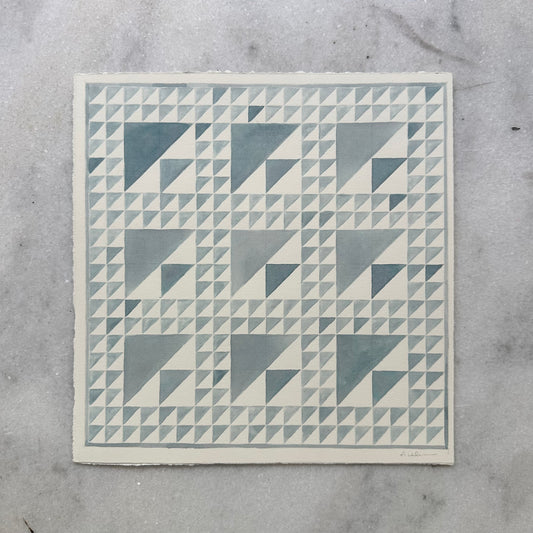 Small Blue and White Quilt