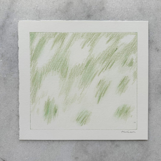 Green & White Abstract