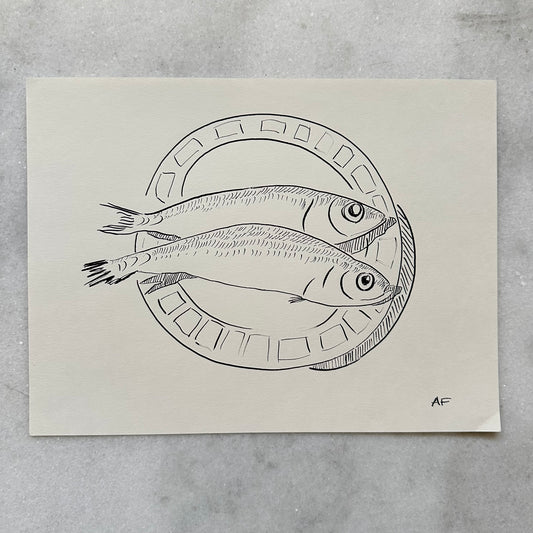 India Ink Plated Fish