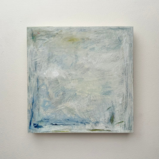 White Abstract on Board